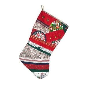 Vintage Patchwork Lace Cottagecore Holiday Christmas Stocking